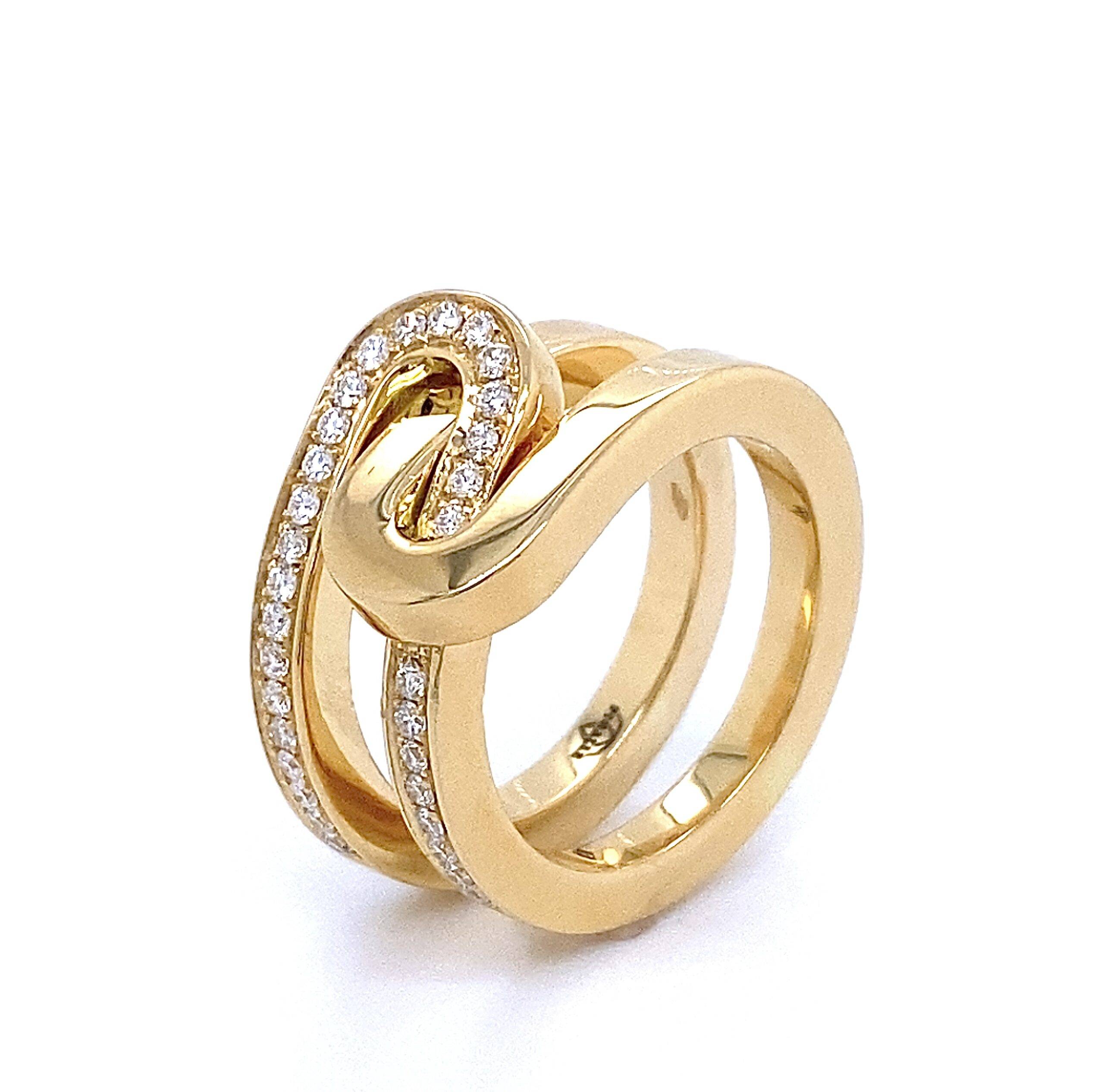 Ring "Together'' 18K geelgoud 0.38crt VS W