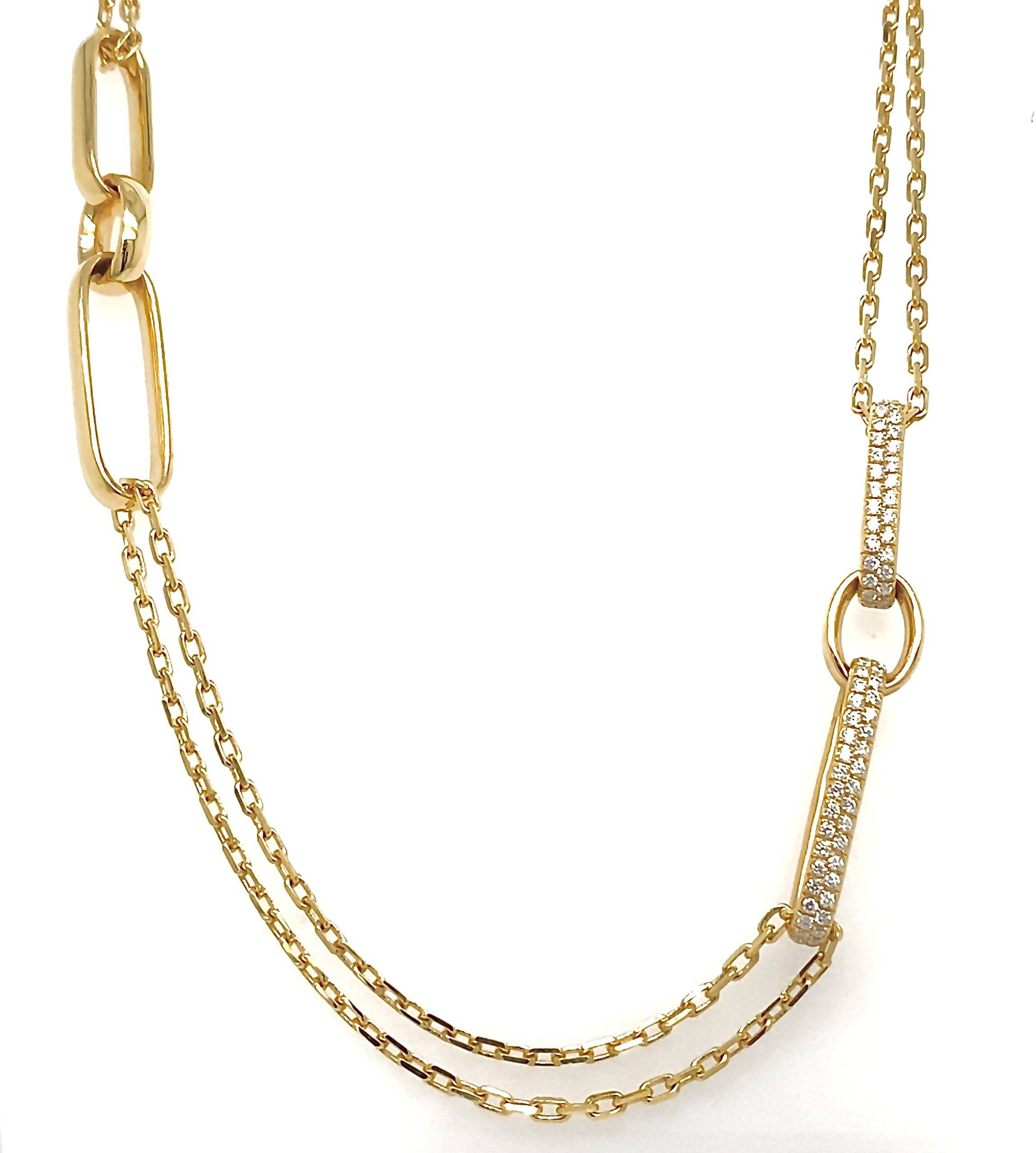 True Masterpiece - Collier lang 18K geelgoud 0.84crt VS W