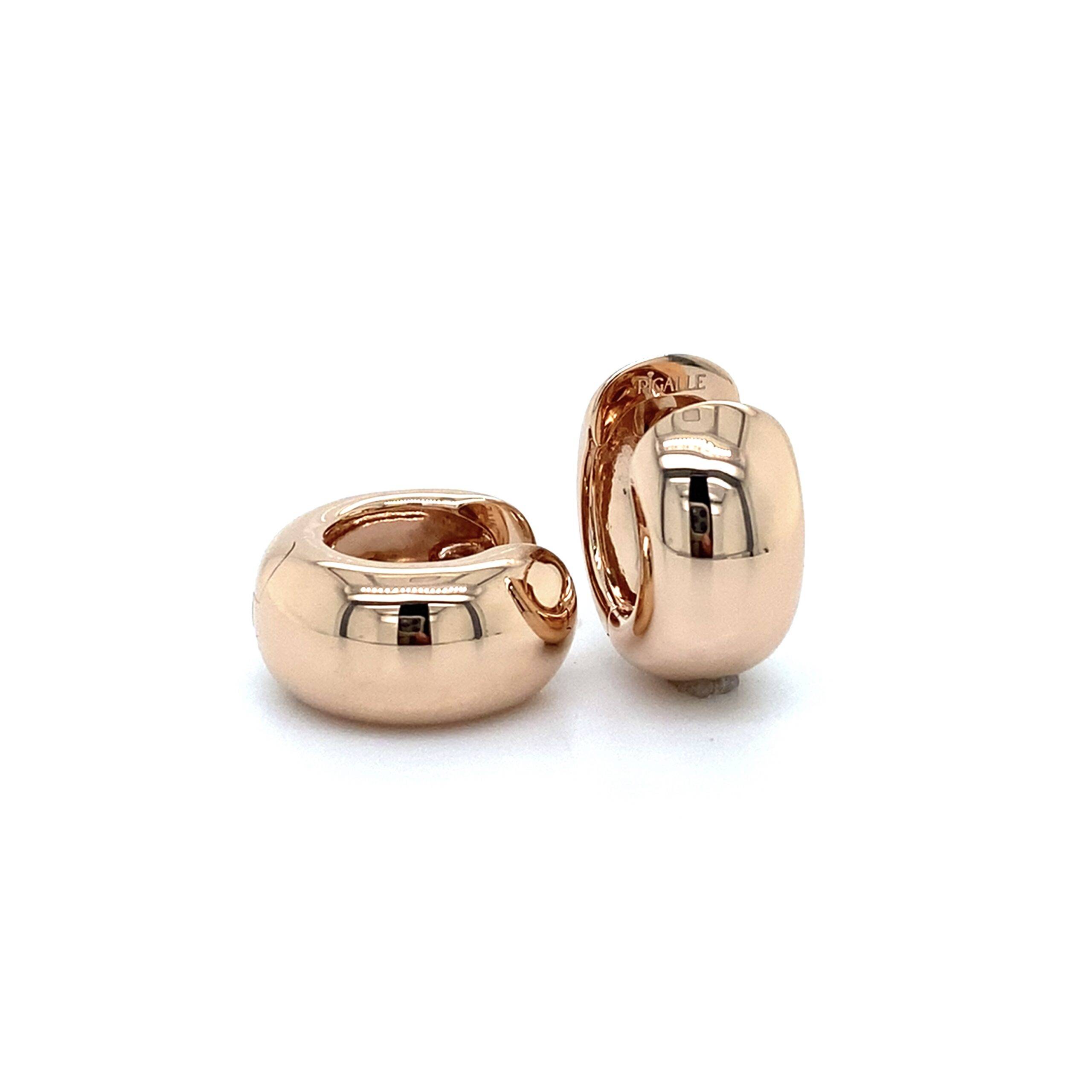 Klapcreolen medium 14k roségoud 15mm