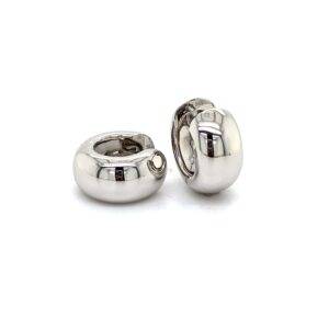 Klapcreolen medium 14k witgoud 15mm