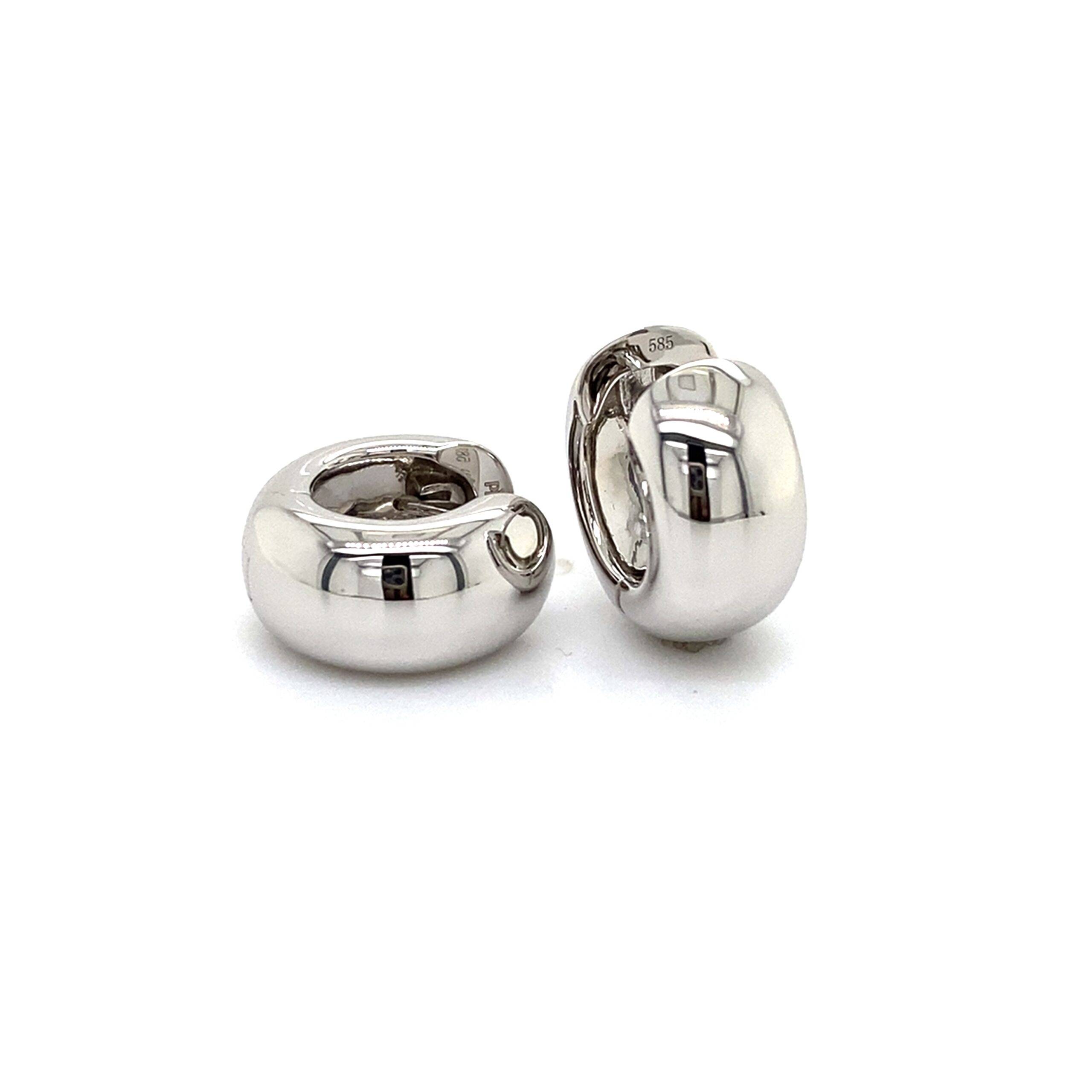 Klapcreolen medium 14k witgoud 15mm