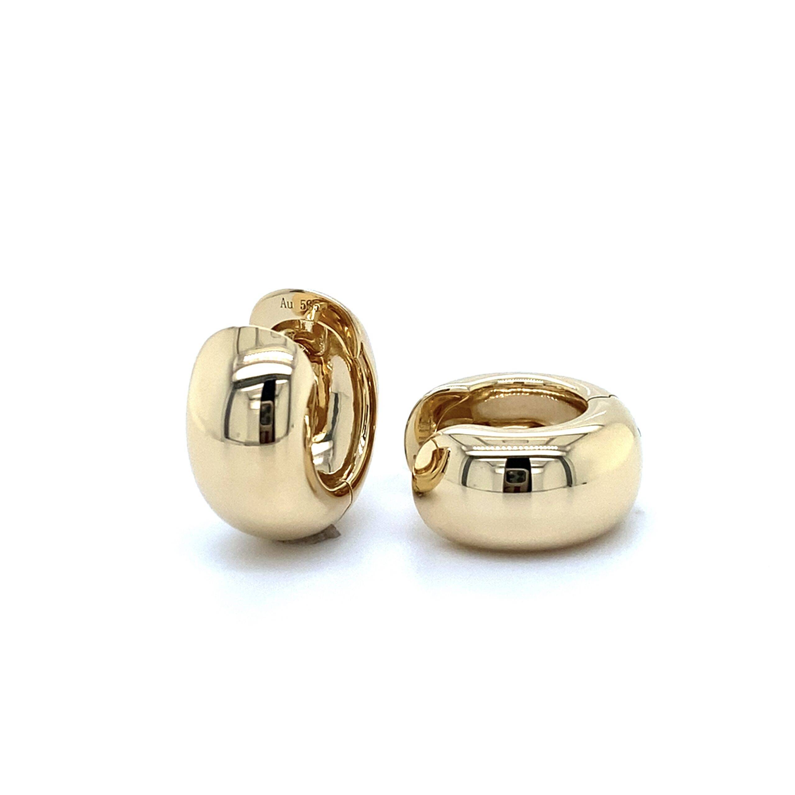 Klapcreolen medium 14k geel goud 15mm