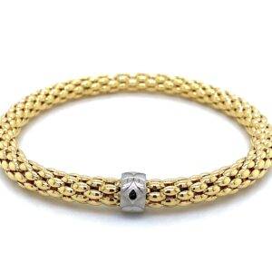COMING SOON Popcorn flex armband 18K geelgoud 6mm