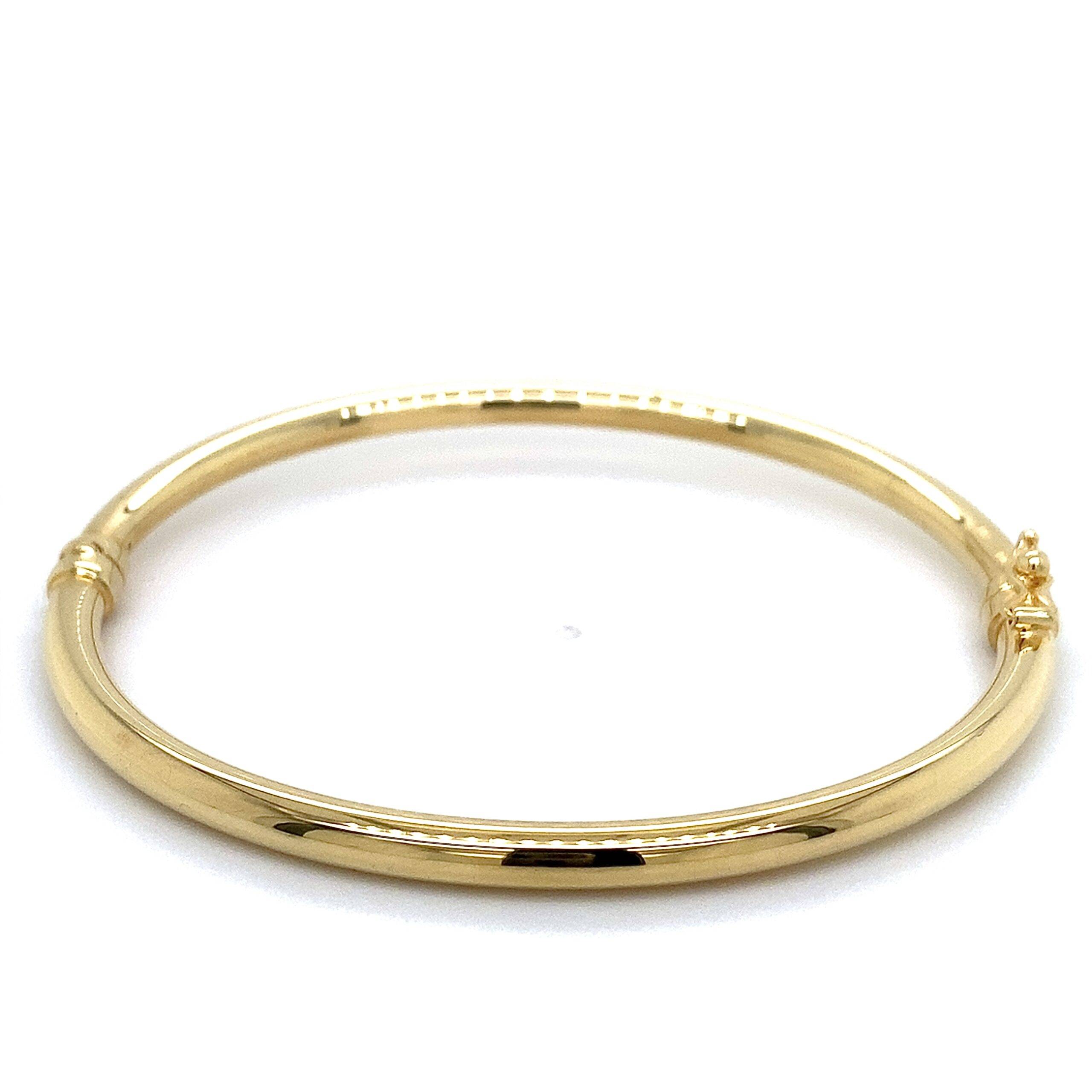 COMING SOON Bangle 14k geelgoud 4mm bolle buis