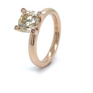 Champagne & Caviar by Pigalle ring met champagne diamant 1.82crt