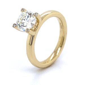 Crème de la crème! Solitair ring met diamant 1.51crt VS - G