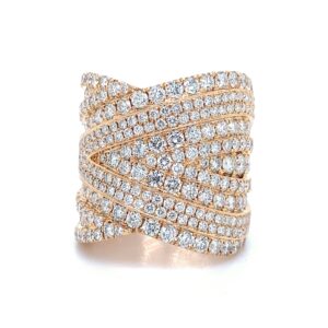 Collective Wave ring by Pigalle 18k goud met diamant 4.20crt VS Wesselton