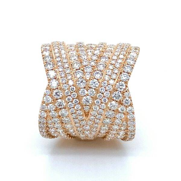 Collective Wave ringen by Pigalle 18k goud met diamant in top kwaliteit - Afbeelding 8