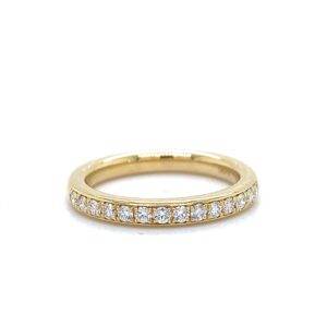 Aanschuifring 14K geelgoud diamant 0.38crt SI W