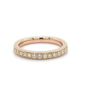 Aanschuifring 14K roségoud Champagne Diamant 0.40crt