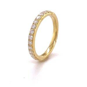 Ring vlak 2,5mm pavé diamant 0.48 Si Wesselton 18K goud