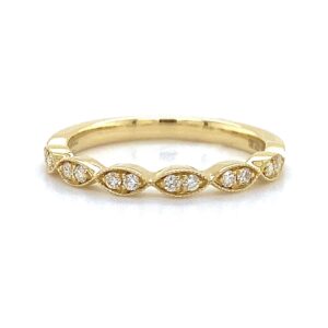 Elegante ring 18k geelgoud met diamant 0.14crt Si Wesselton