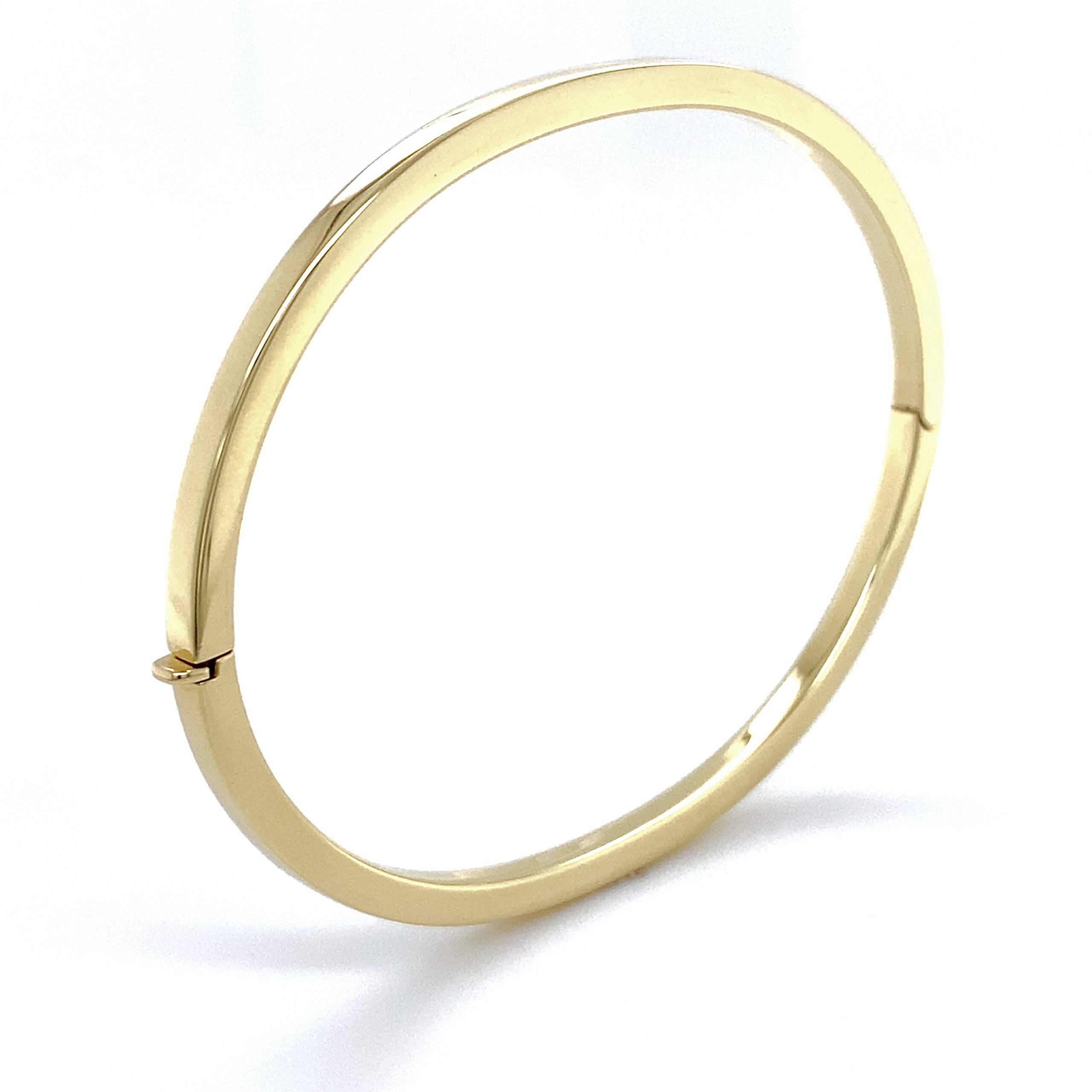 Bangle 14K geelgoud 3mm vlak