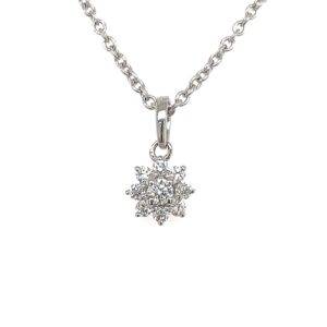 Entourage hanger 18k witgoud diamant 0.18crt Si Wesselton