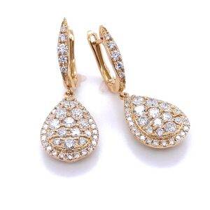 Oorhangers "Drops" 18K roségoud 1.41crt SI W