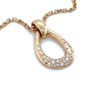 Hanger "small drop" 18K Roségoud 0,55crt VS W