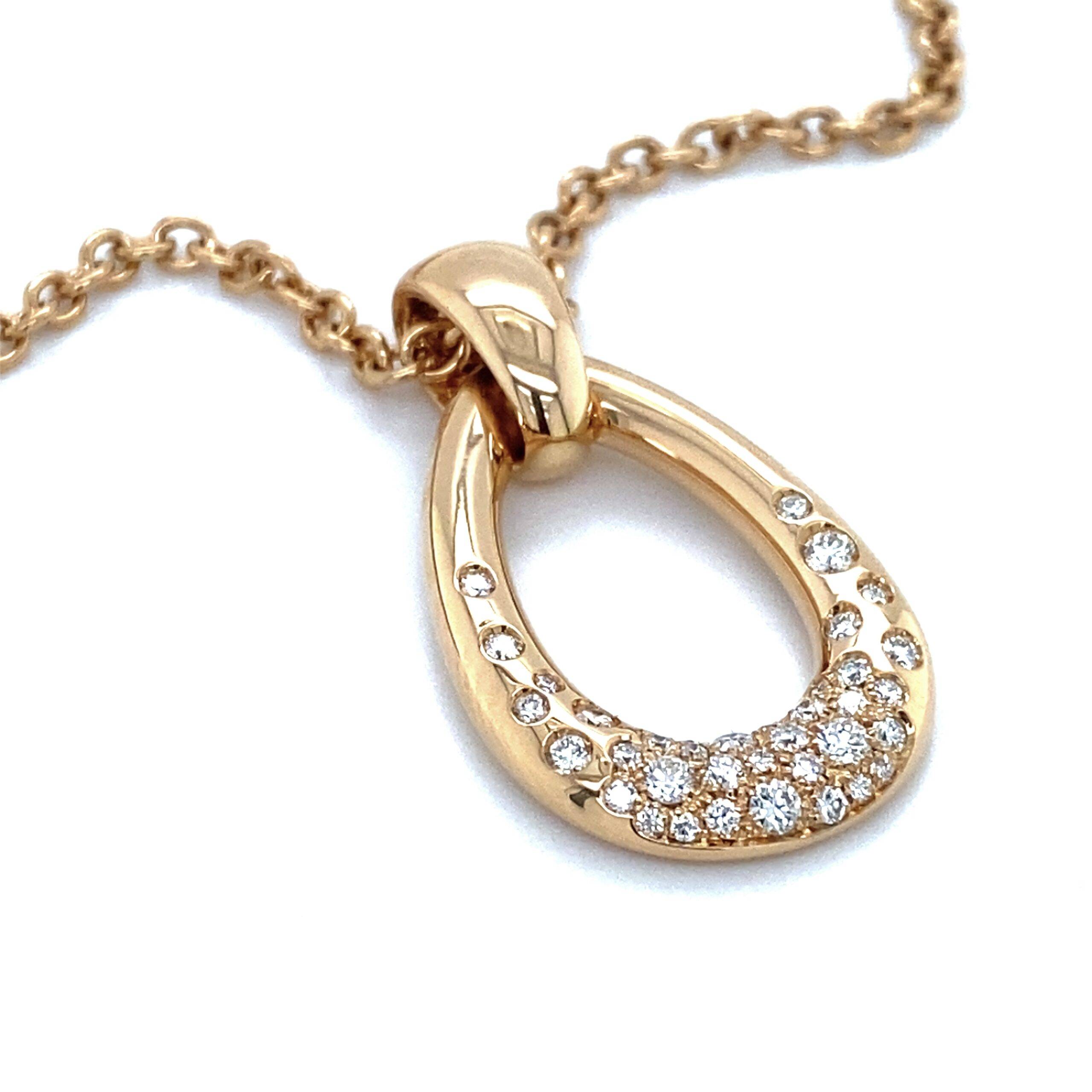 Hanger "small drop" 18K Roségoud 0,55crt VS W