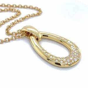 Hanger "Big drop" 18K geelgoud 0.91crt