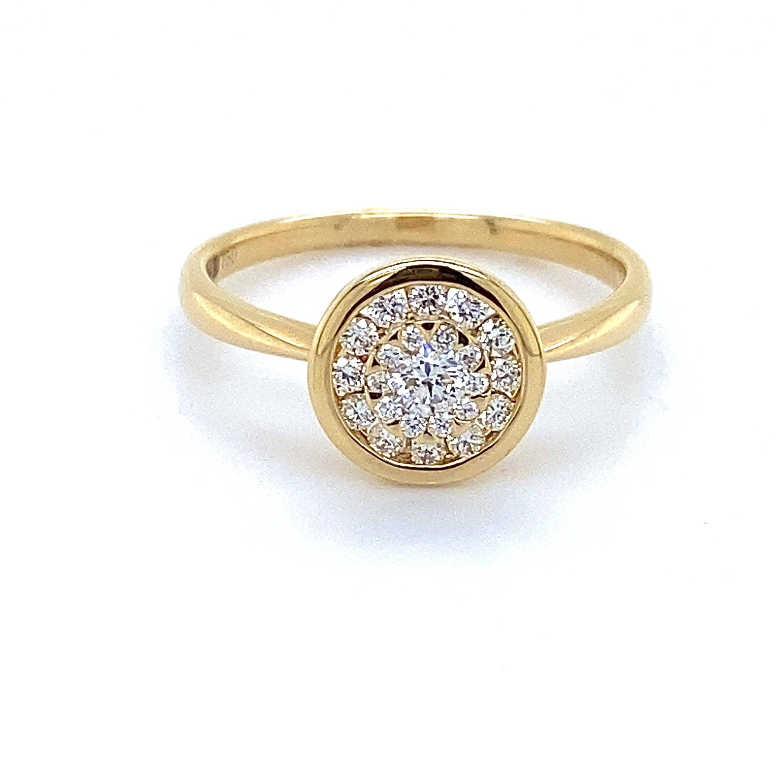 Ring "Rond" 18K goud Briljant 0.61crt SI W