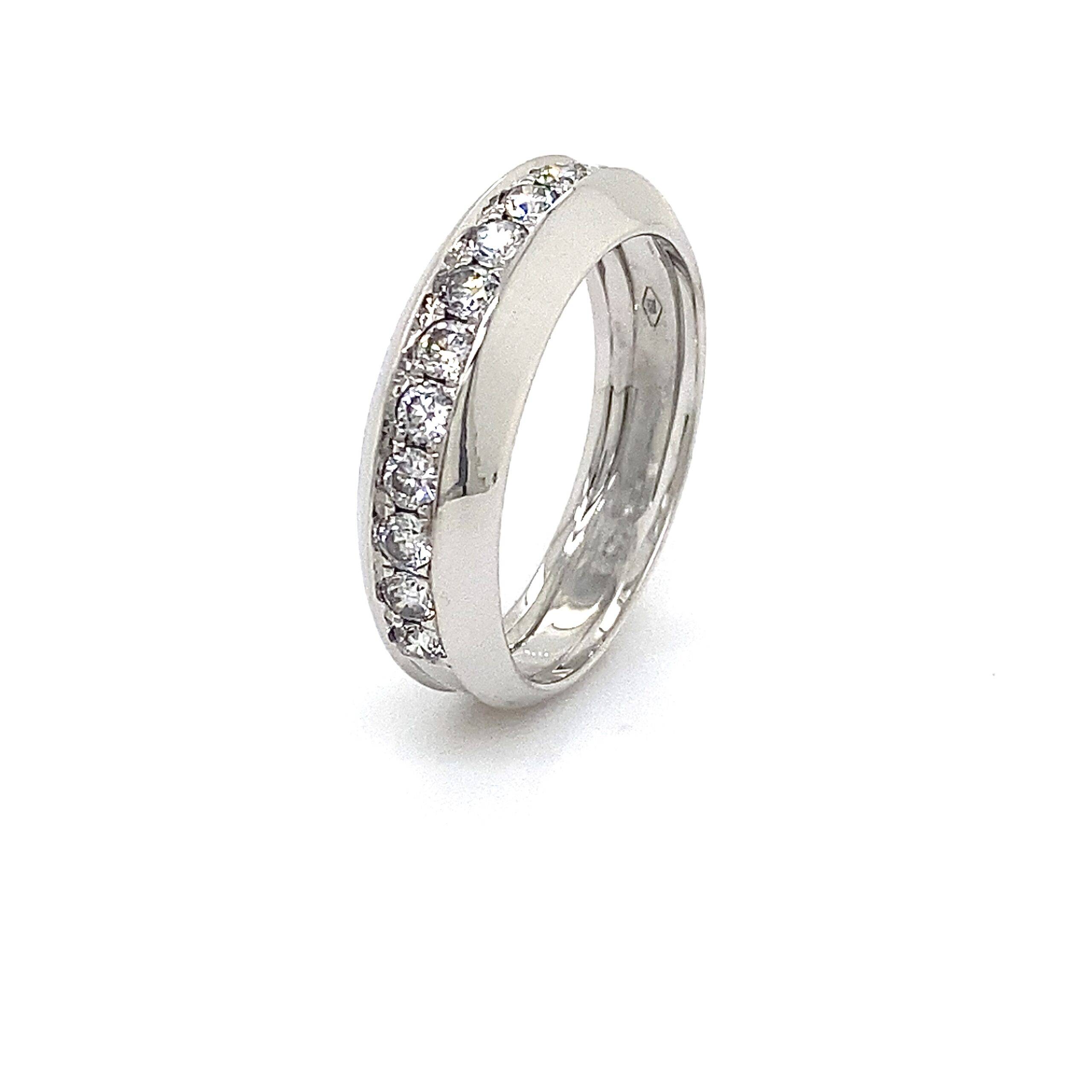 Ring 18K witgoud 0.63crt VS TW