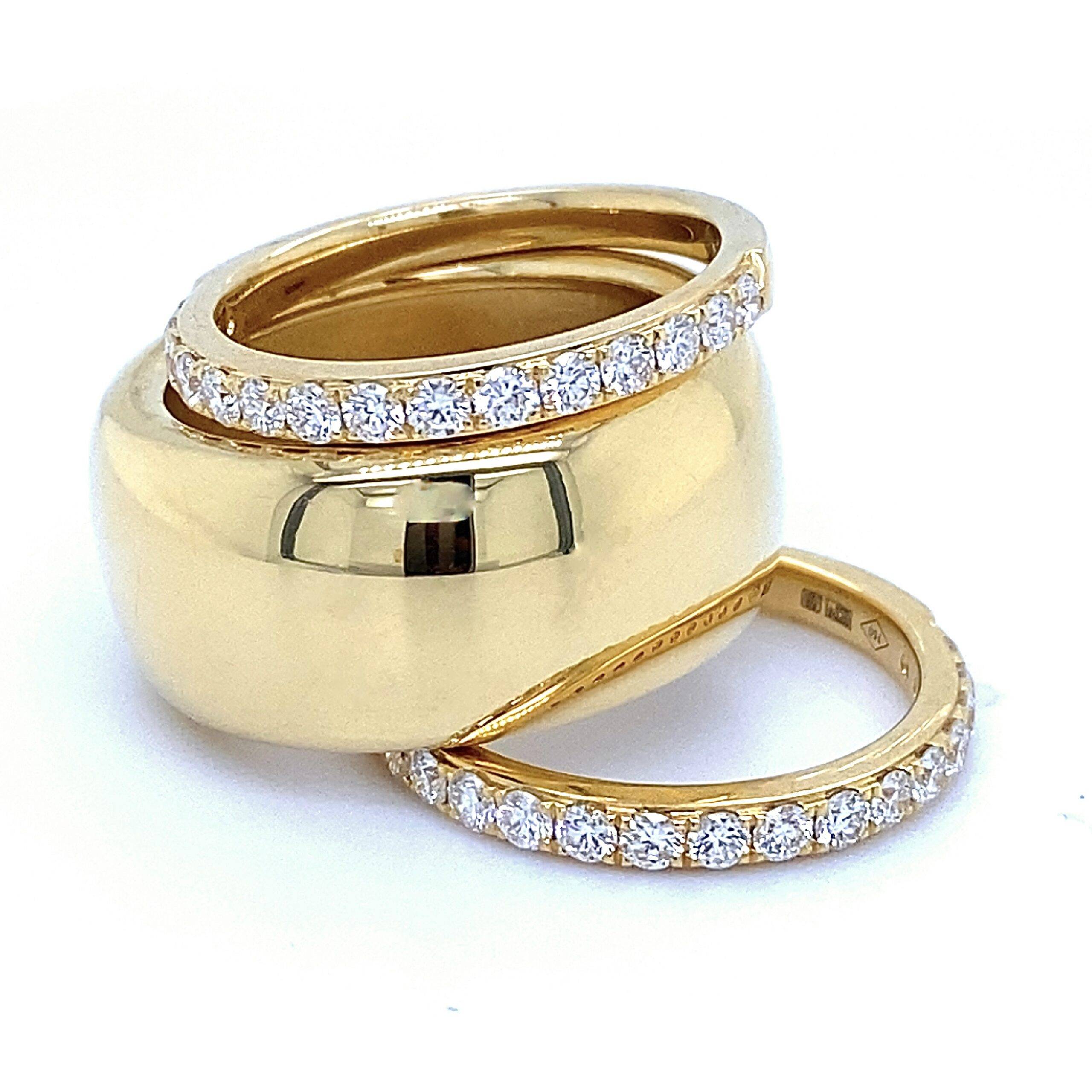 Ringen combinatie Chunky & Diamonds