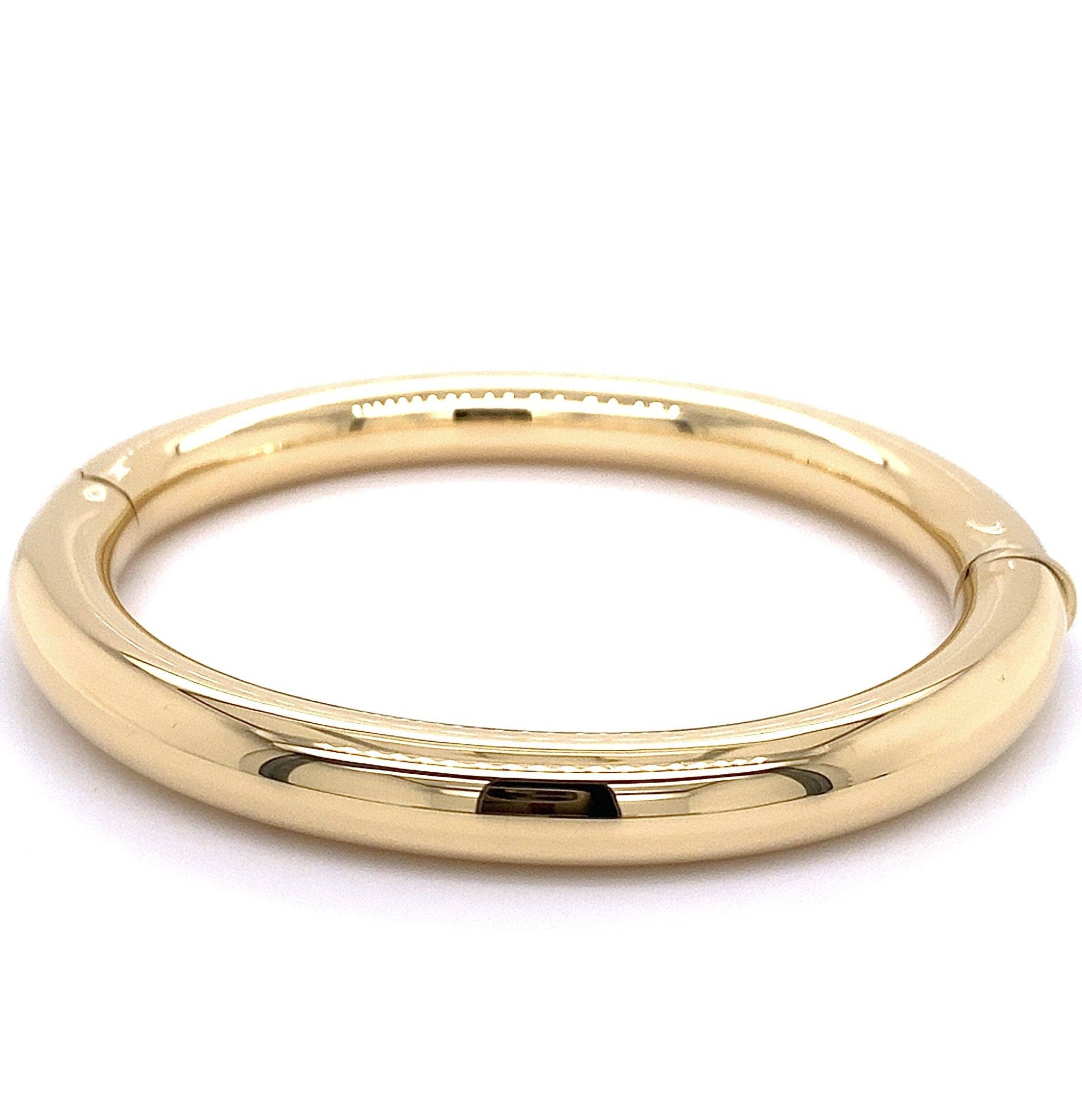 Bangle 18K geelgoud bangle 8mm rond