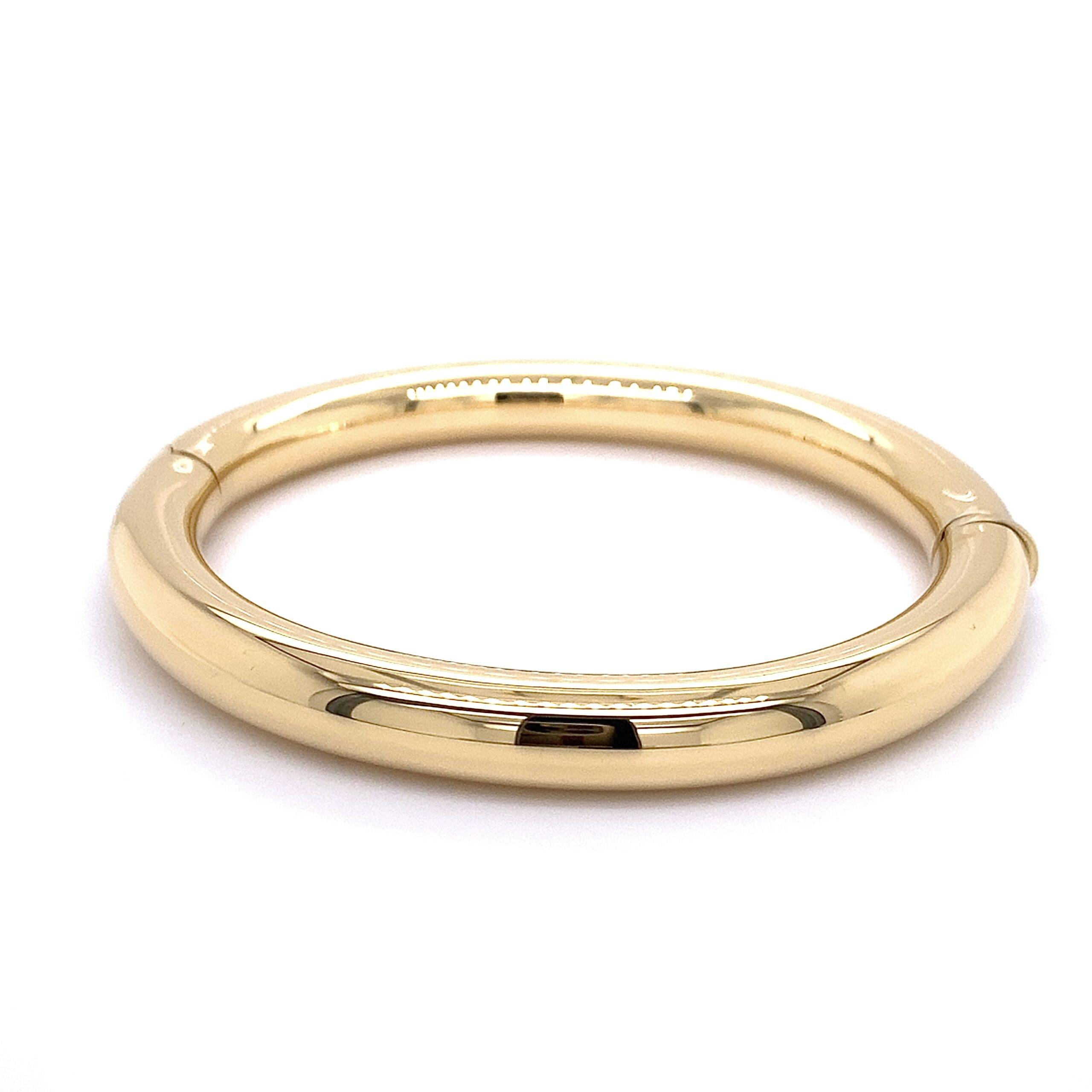 COMING SOON 18K geelgouden bangle 8mm rond