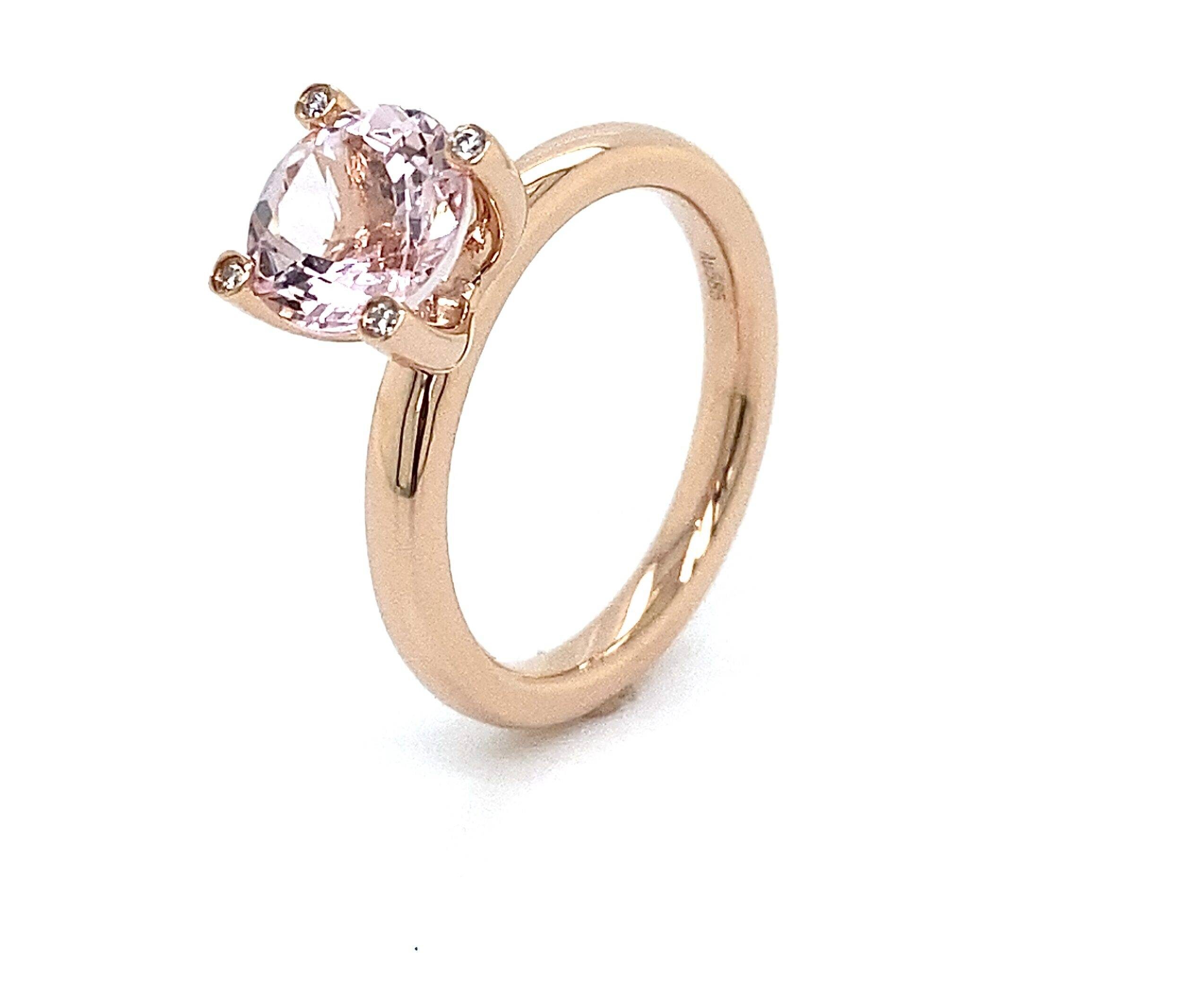 Ring Morganiet 14k roségoud- briljant