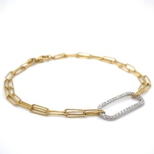 Armband 18K geelgoud briljant 0,40crt SI W
