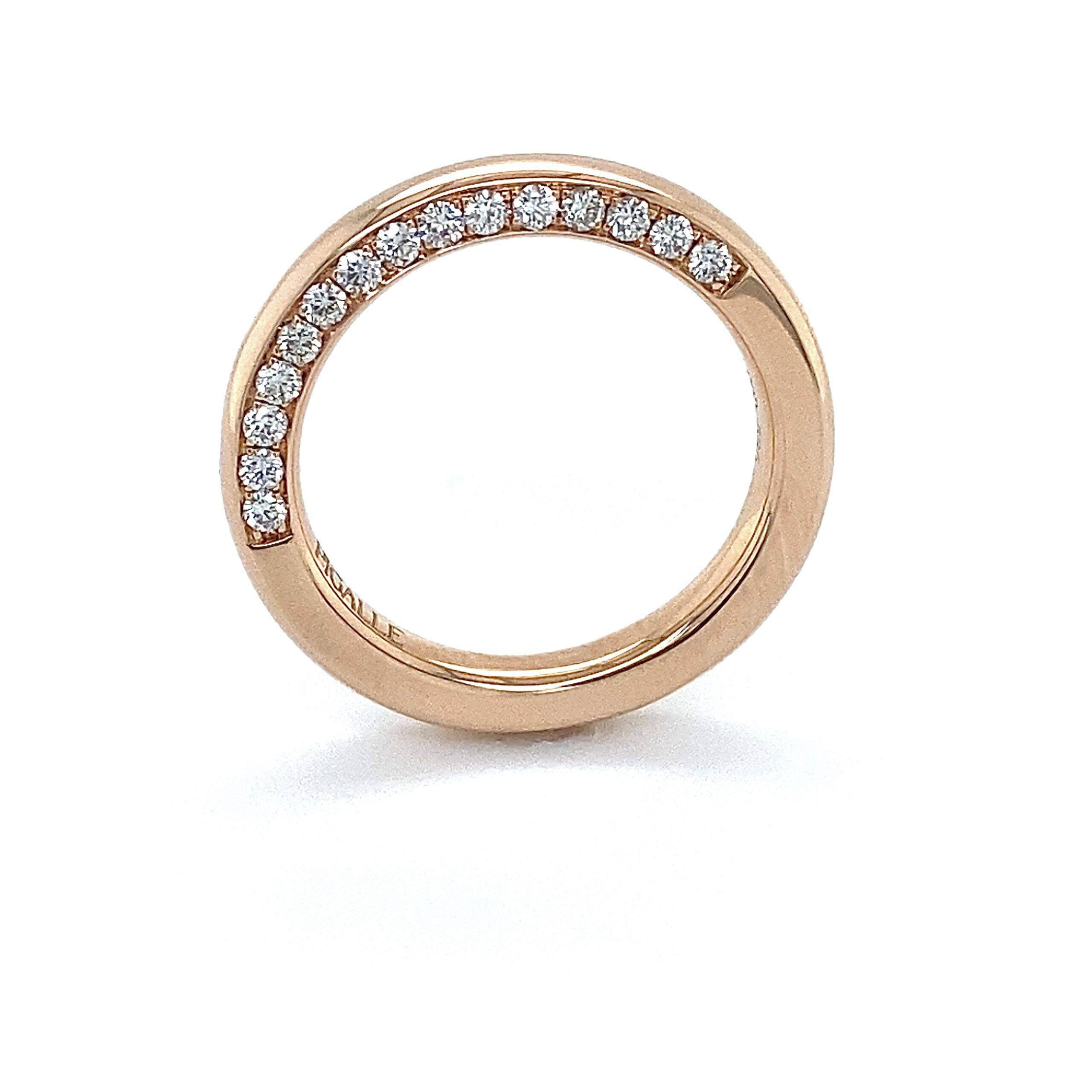 Ring 14K goud briljant 0,32crt VS H 3/3mm massief