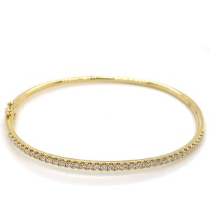 Bangle 18K geelgoud briljant 0.90crt SI W