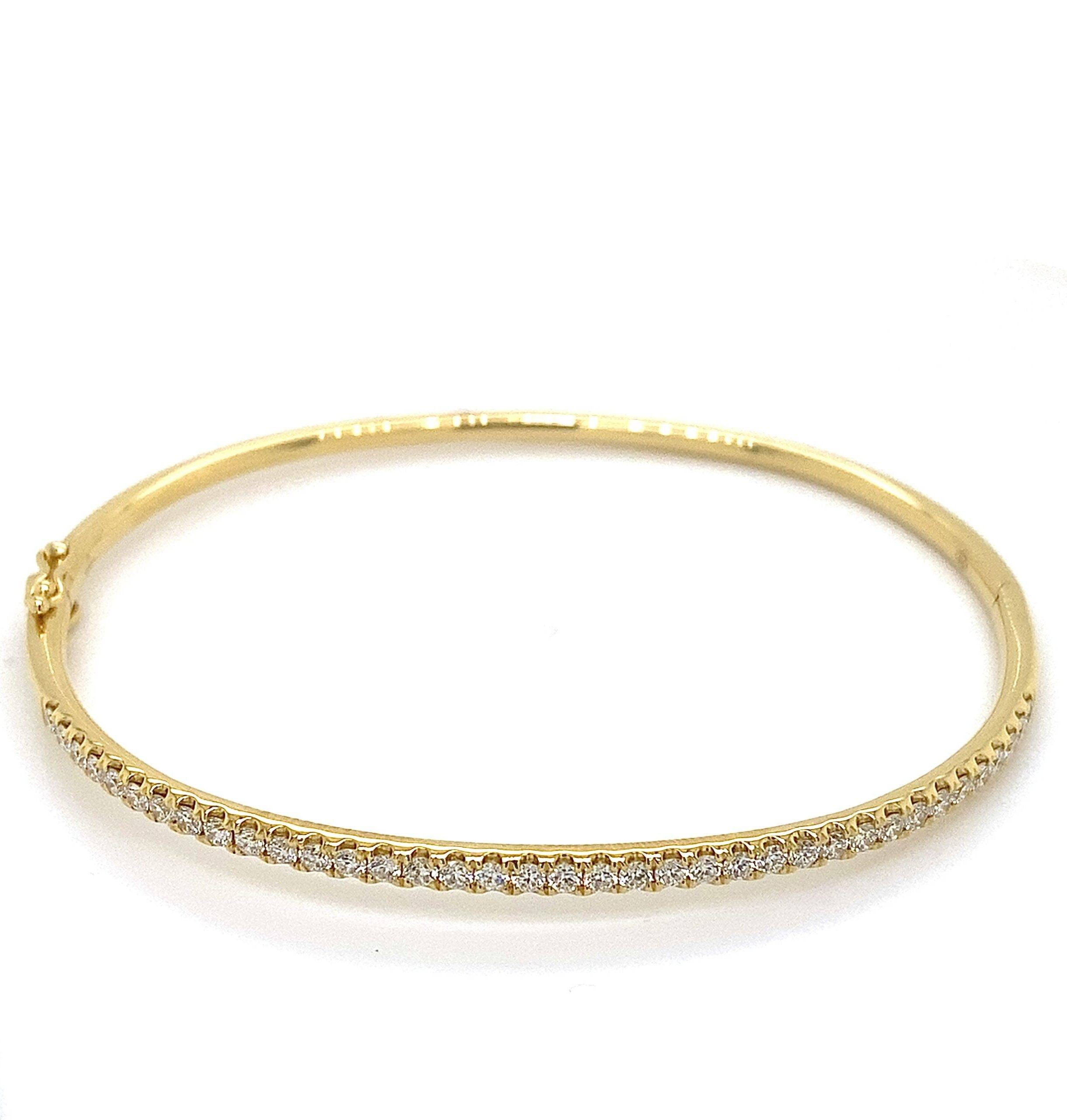 Bangle 18K geelgoud briljant 0.90crt SI W