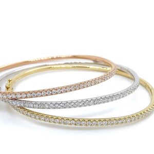 Bangle 18K goud briljant 0.90crt SI W