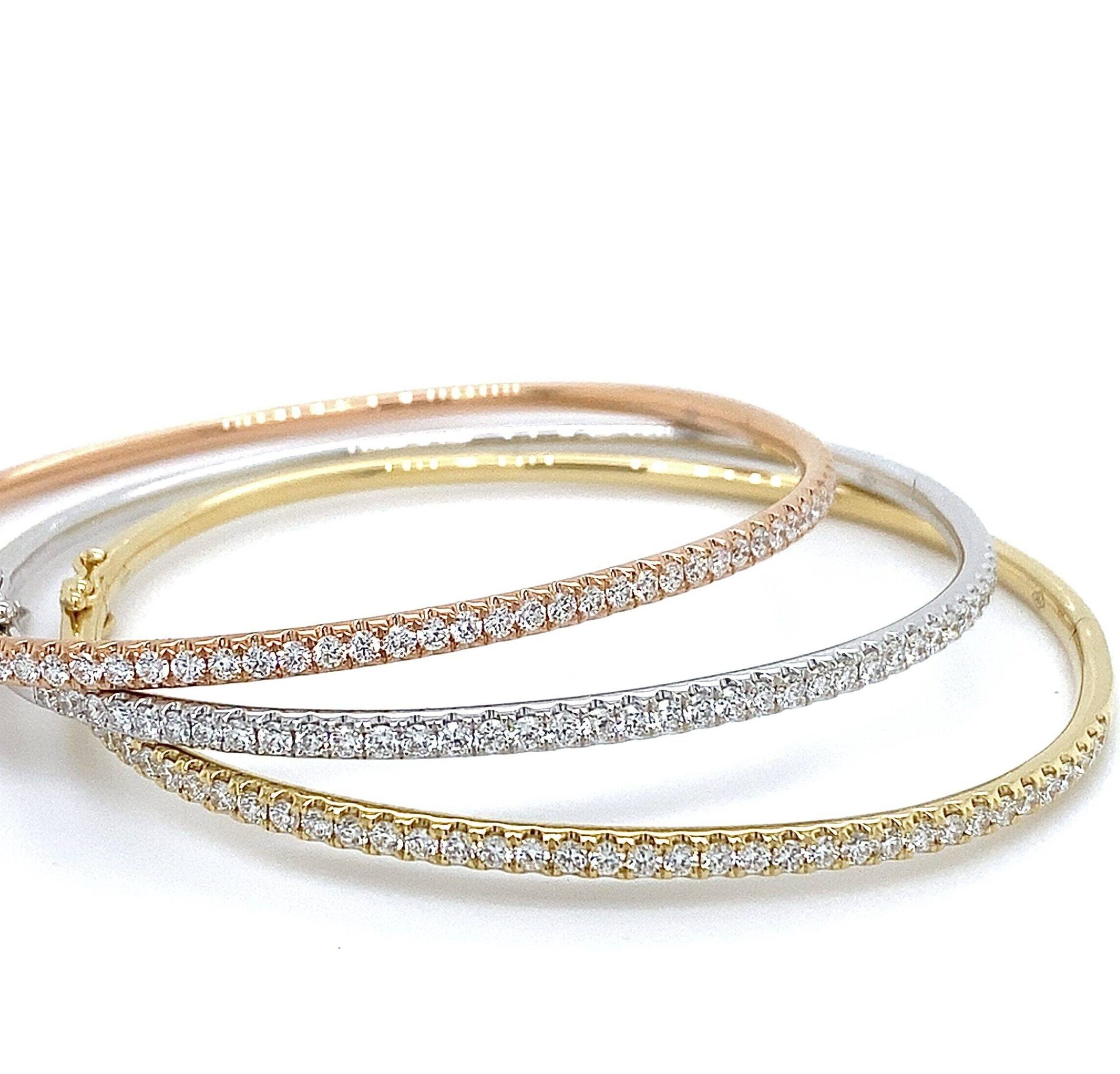 Bangle 18K goud briljant 0.90crt SI W
