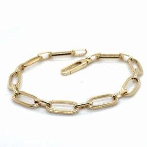 Armband closed for ever (paperclip) 14k goud