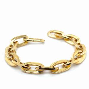 Paperclip armband 18k goud closed for ever