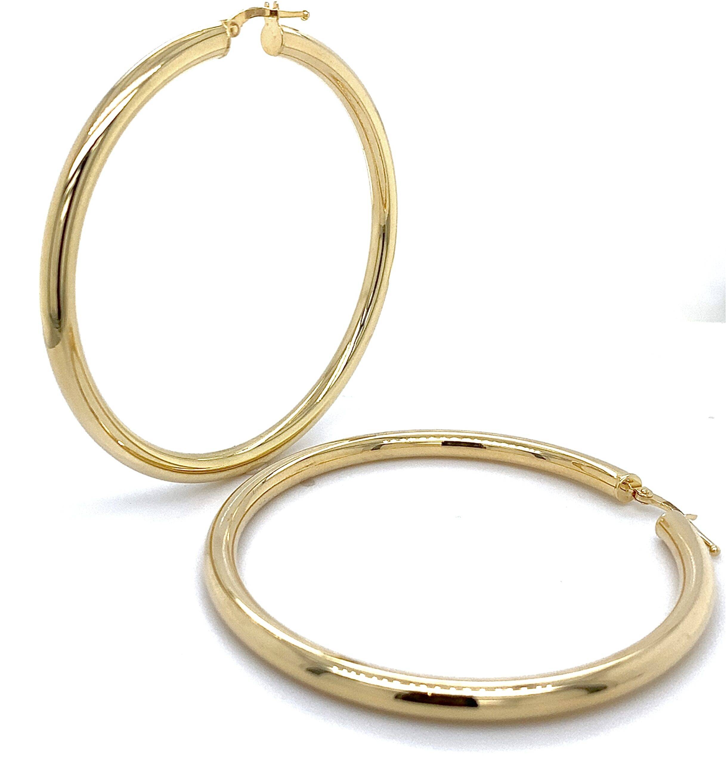 Creolen "Hoops" 14Kgoud 4mm/55mm