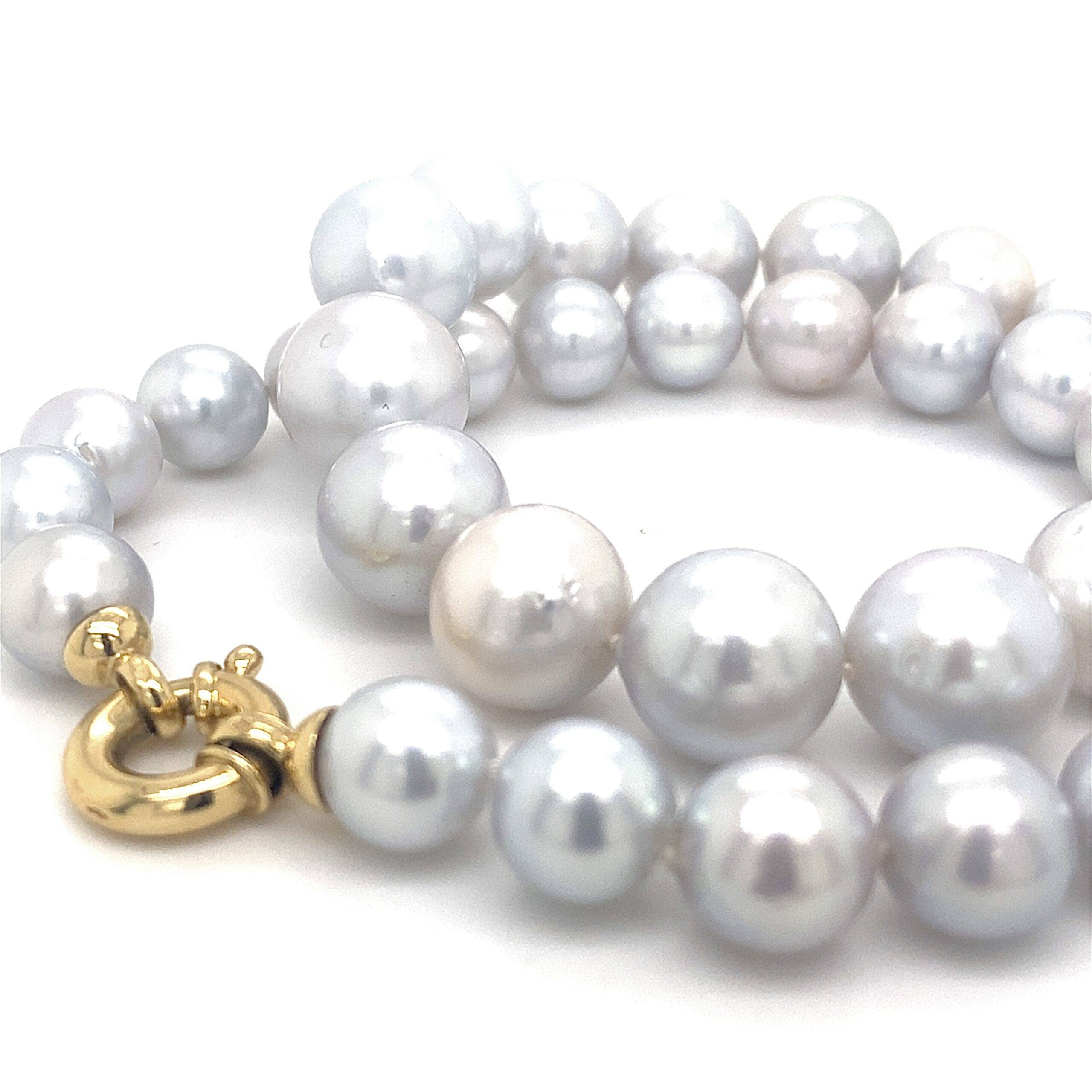 Zuidzee-Parelsnoer 9,5-14mm 14K goud slot 13mm