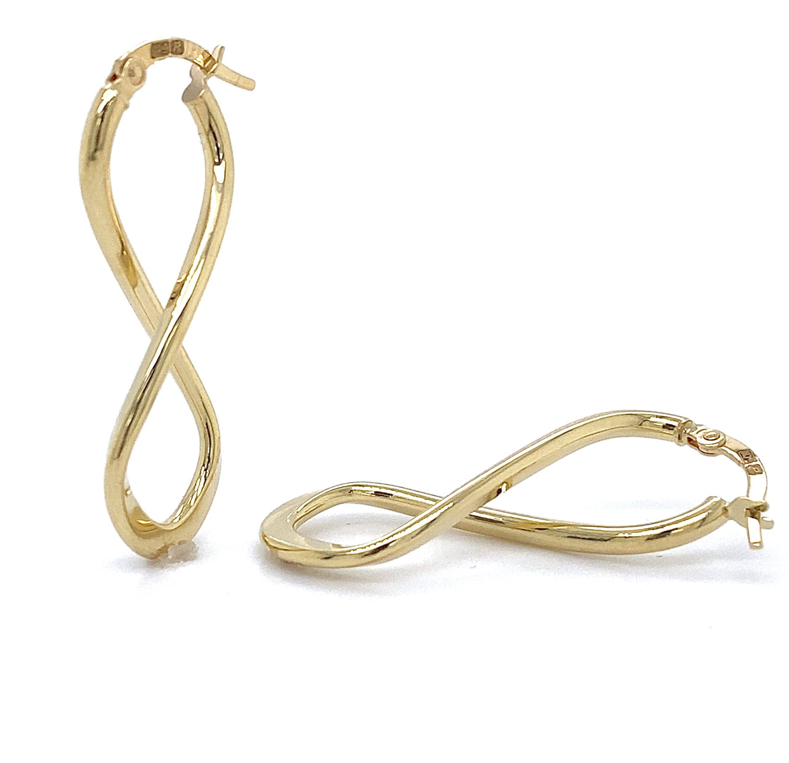 Oorbellen "Twist" 18K goud 32mm