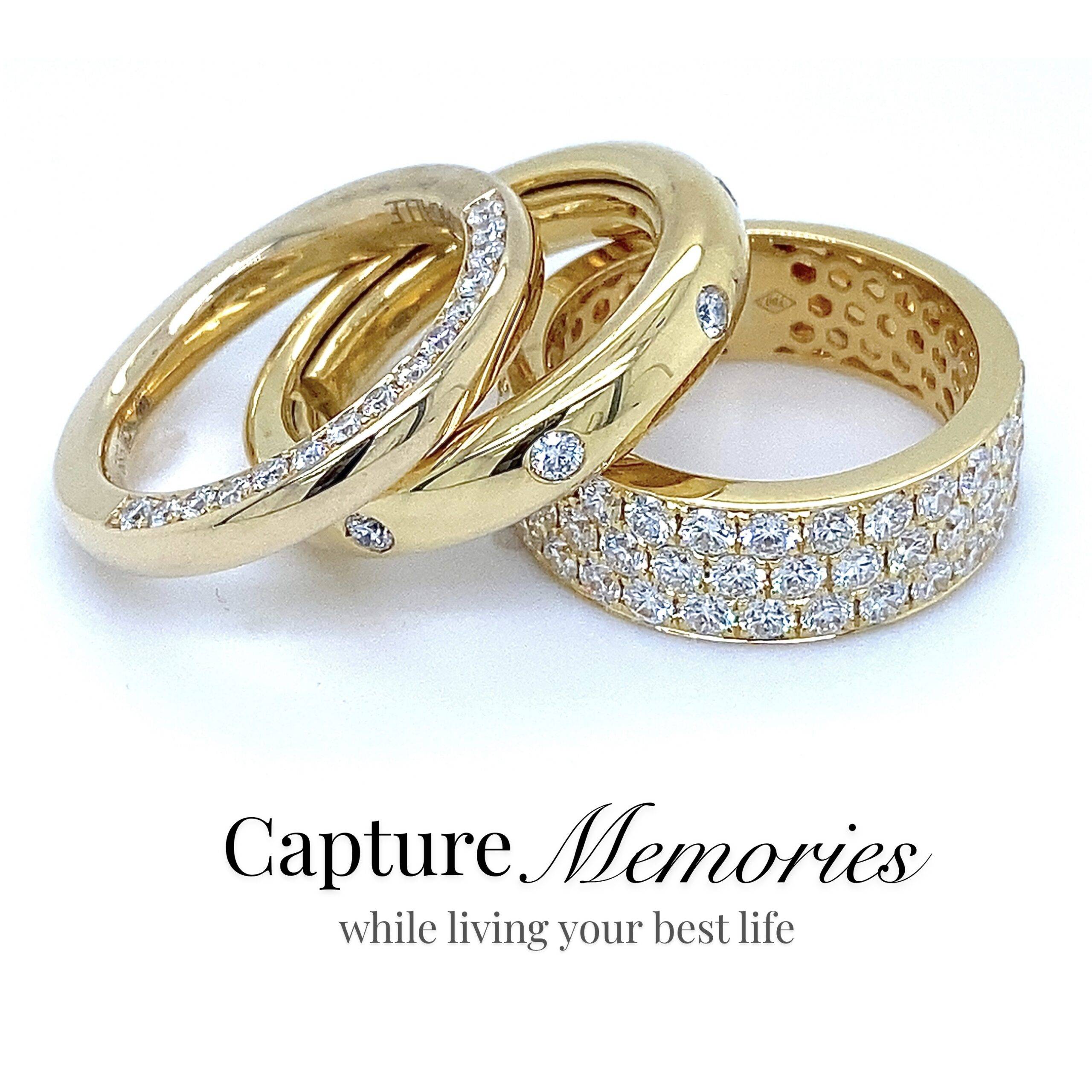 Ringen combinatie 18k goud met diamant