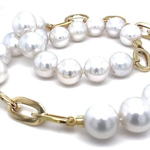 Zuidzee-Parelsnoer 18k goud schakels 12-13,5mm