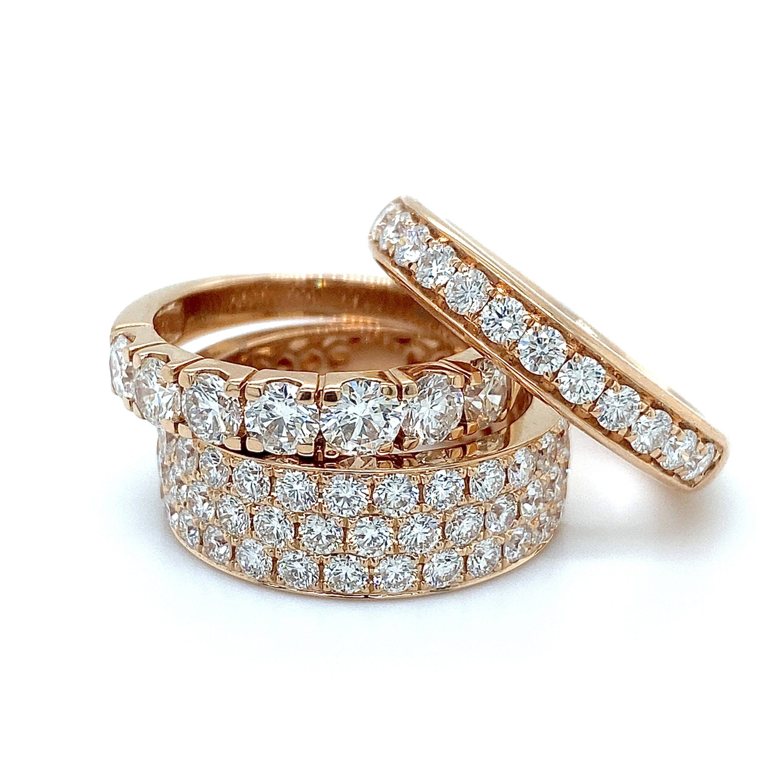 Ringen combinatie 18k goud met diamant