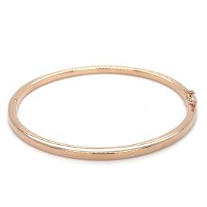 Bangle 14K roségoud 3mm vlak