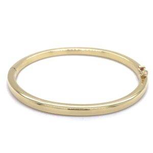 Bangle 14K geelgoud 4mm vlak