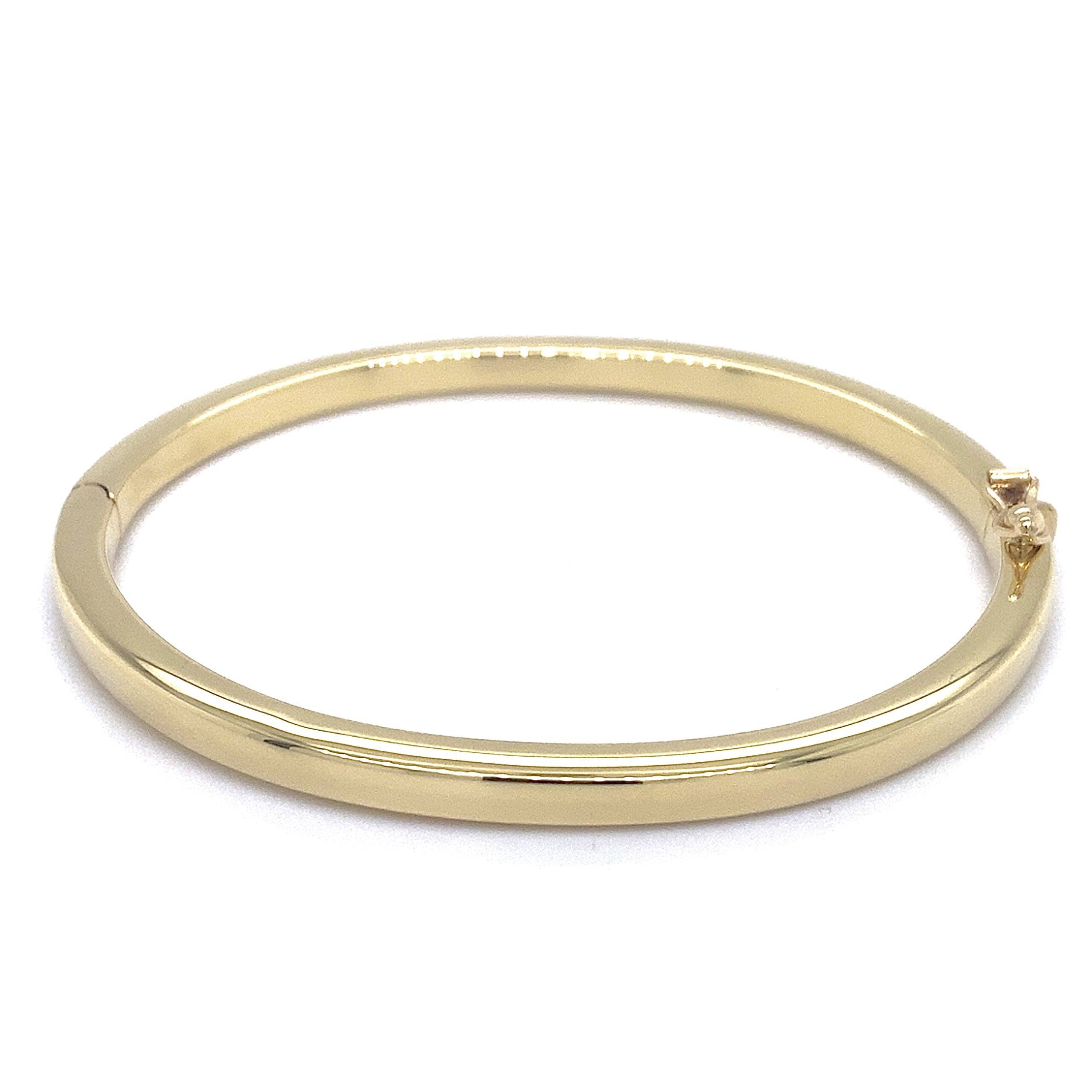 Bangle 14K geelgoud 4mm vlak