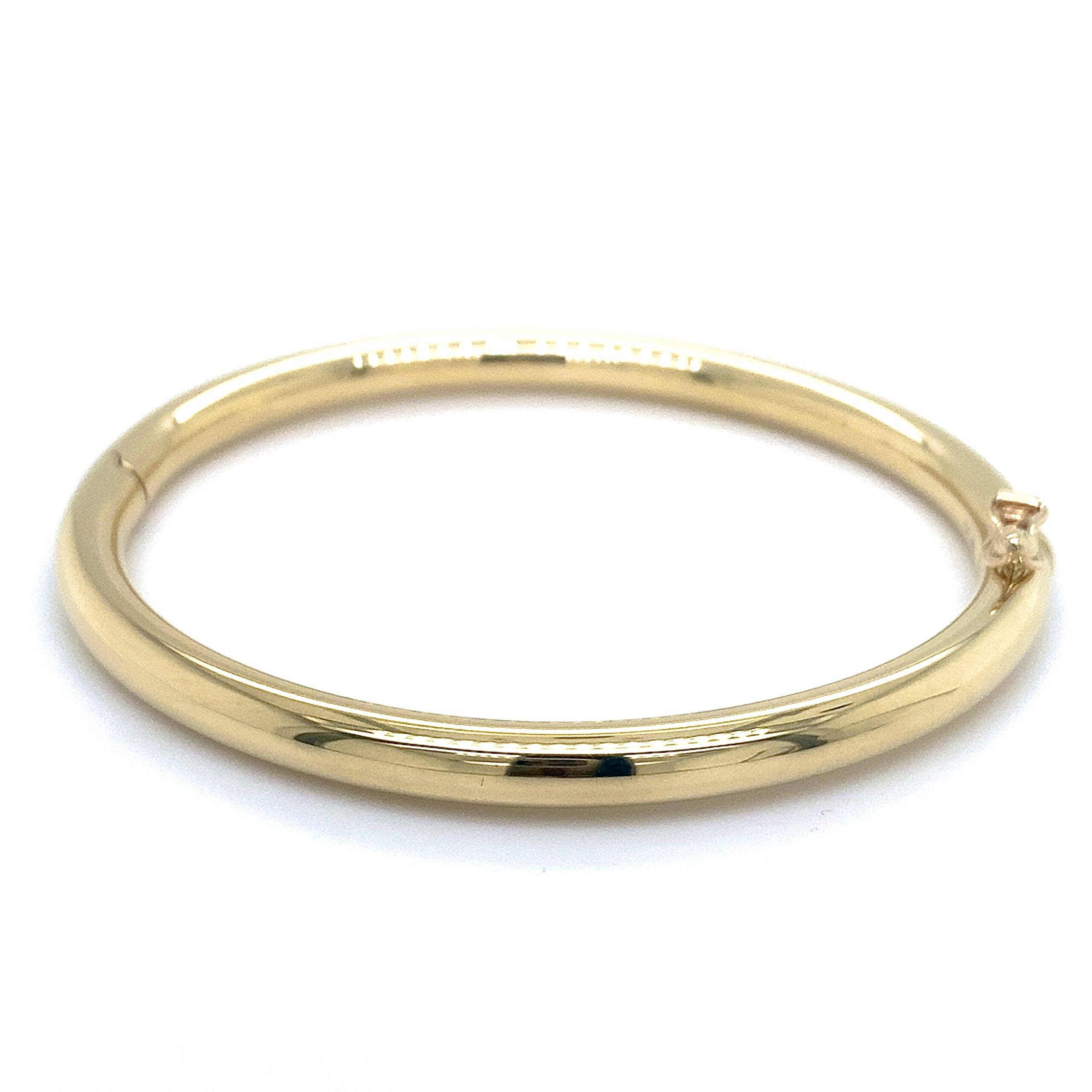 Bangle 14K geelgoud 5mm bol