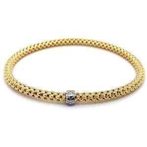 Armband " Flex Popcorn" 18K Geelgoud 3mm