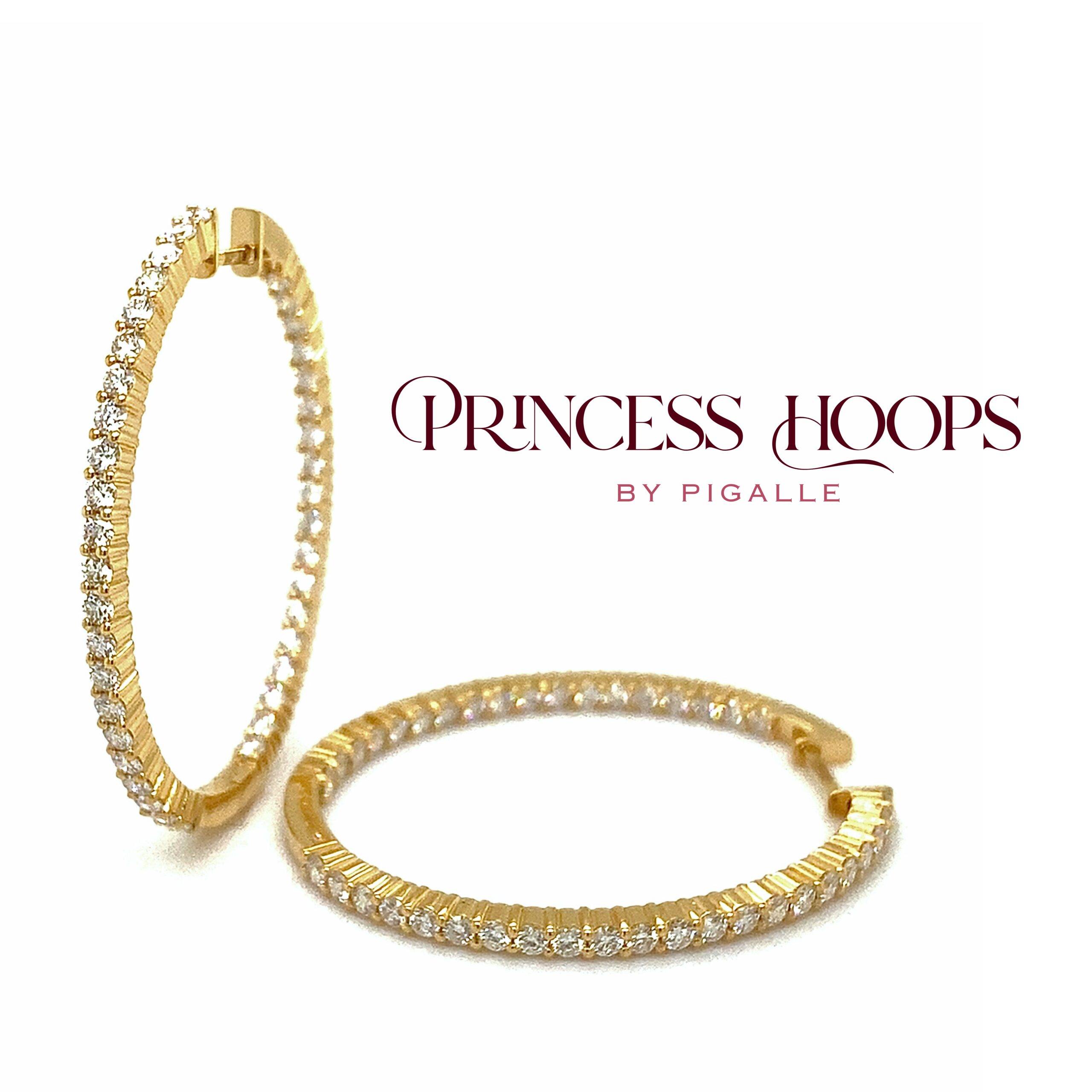 Creolen "Princess Hoops" 18K geelgoud 2,28crt SI H