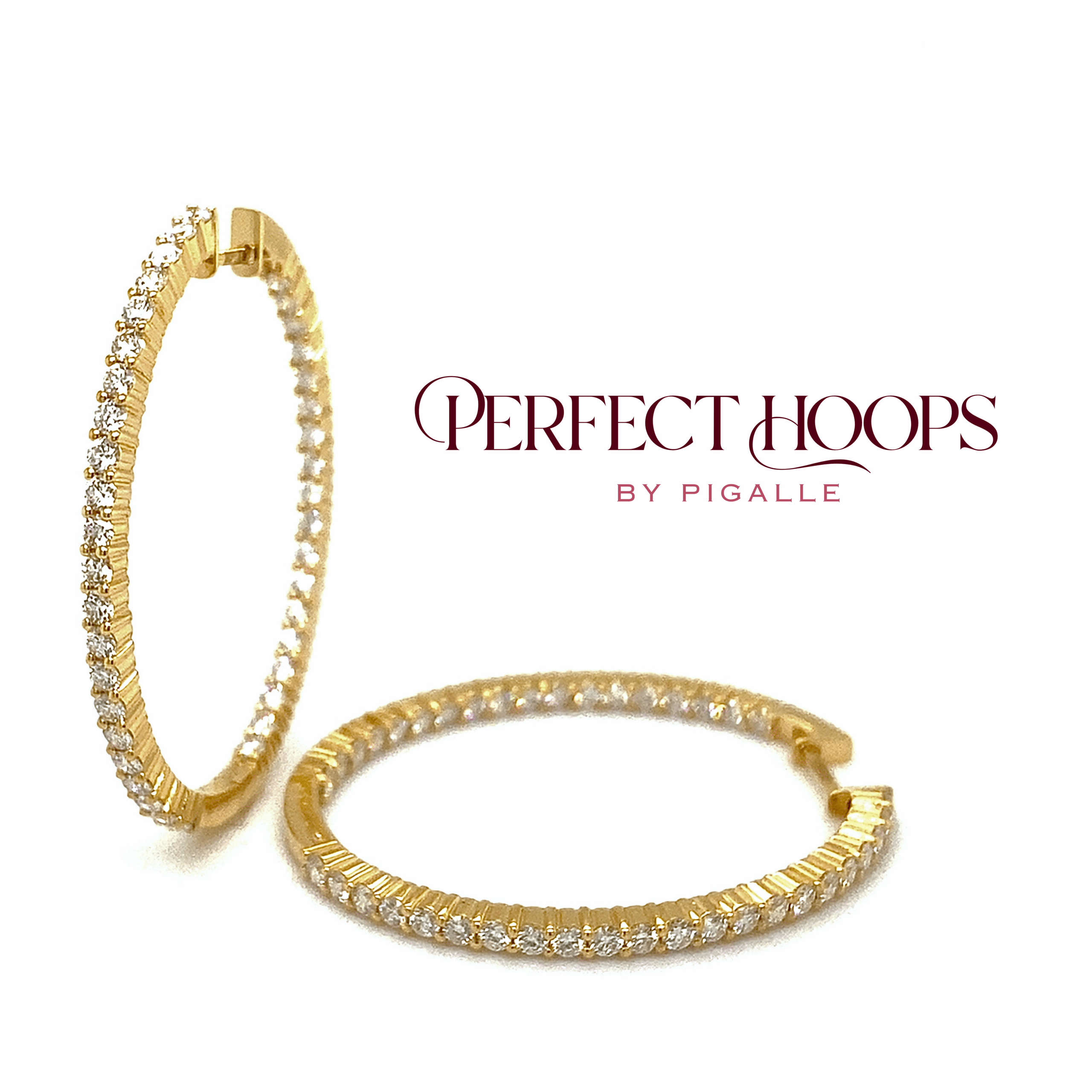 Creolen "Perfect Hoops" 18K geelgoud 2,28crt SI H