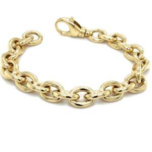Jasseron armband 14k goud 19cm